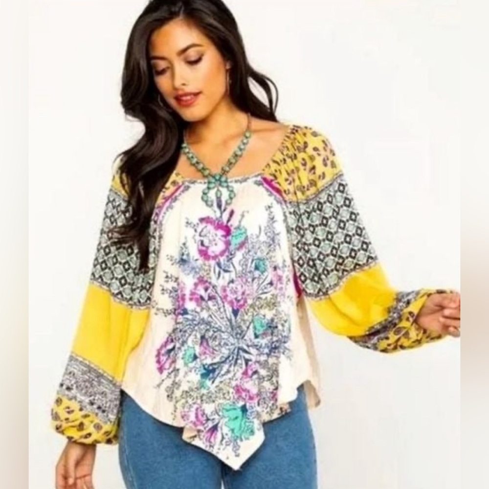 Free People Positano Blouse Size M